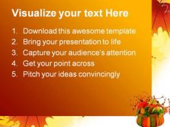 Fall harvest nature powerpoint templates and powerpoint backgrounds 0511