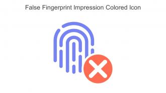 False Fingerprint Impression Colored Icon In Powerpoint Pptx Png And Editable Eps Format
