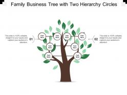 Family business tree with two hierarchy circles