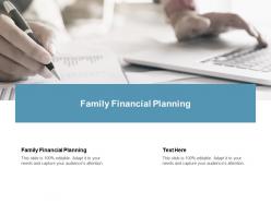 Family financial planning ppt powerpoint presentation inspiration information cpb