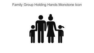 Family Group Holding Hands Monotone Icon In Powerpoint Pptx Png And Editable Eps Format