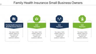 Family Health Insurance Small Business Owners Ppt Powerpoint Presentation Model Clipart Cpb