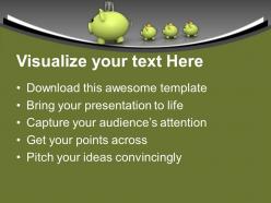 Family of piggy banks saving powerpoint templates ppt themes and graphics 0113