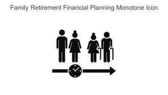 Family Retirement Financial Planning Monotone Icon In Powerpoint Pptx Png And Editable Eps Format