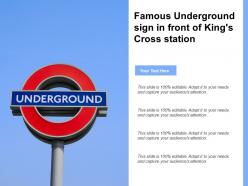 Famous underground sign in front of kings cross station