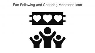 Fan Following And Cheering Monotone Icon In Powerpoint Pptx Png And Editable Eps Format