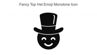 Fancy Top Hat Emoji Monotone Icon In Powerpoint Pptx Png And Editable Eps Format