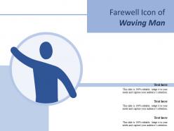 Farewell icon of waving man