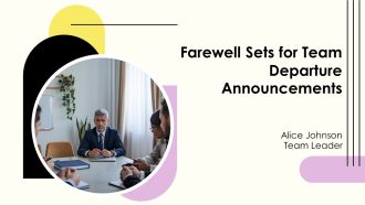 Farewell Sets For Team Departure Announcements PPT Information AT