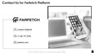 Farfetch funding elevator pitch deck contact us for farfetch platform