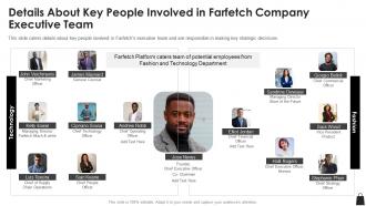 Farfetch funding elevator pitch deck details about key people involved in farfetch company executive team