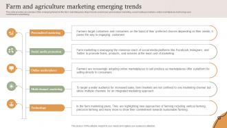 Farm And Agriculture Marketing Emerging Trends Farm Services Marketing Strategy SS V