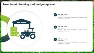 Farm Input Planning And Budgeting Icon