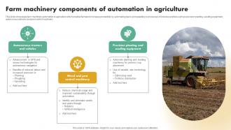 Farm Machinery Components Of Automation In Agriculture