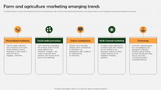 Farm Produce Marketing Approach Farm And Agriculture Marketing Emerging Trends Strategy SS V