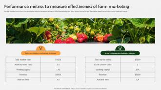 Farm Produce Marketing Approach Performance Metrics To Measure Effectiveness Of Farm Strategy SS V