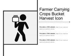 Farmer carrying crops bucket harvest icon