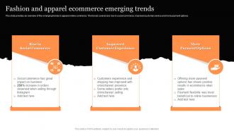 Fashion And Apparel Ecommerce Emerging Trends Clothing Retail Ecommerce Business Plan