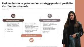 Fashion Business Go To Market Strategy Product Fashion Startup Business Plan BP SS