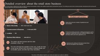 Fashion Business Plan Detailed Overview About The Retail Store Business BP SS