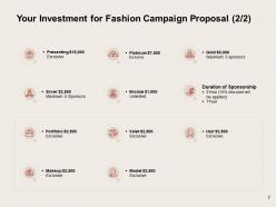 Fashion Campaign Proposal Powerpoint Presentation Slides