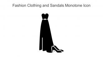 Fashion Clothing And Sandals Monotone Icon In Powerpoint Pptx Png And Editable Eps Format