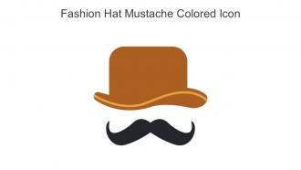 Fashion Hat Mustache Colored Icon In Powerpoint Pptx Png And Editable Eps Format