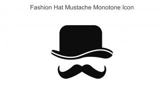 Fashion Hat Mustache Monotone Icon In Powerpoint Pptx Png And Editable Eps Format