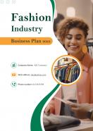 Fashion Industry Business Plan 2023 Pdf Word Document