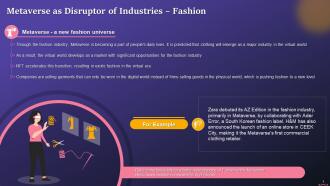 Fashion Industry In Metaverse Training Ppt
