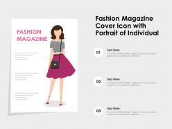 Fashion magazine cover icon with portrait of individual