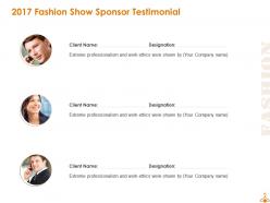 Fashion show sponsorship proposal powerpoint presentation slides