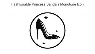 Fashionable Princess Sandals Monotone Icon In Powerpoint Pptx Png And Editable Eps Format