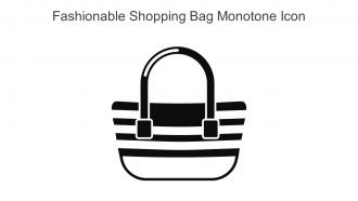 Fashionable Shopping Bag Monotone Icon In Powerpoint Pptx Png And Editable Eps Format