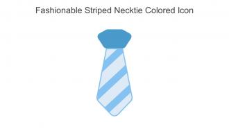 Fashionable Striped Necktie Colored Icon In Powerpoint Pptx Png And Editable Eps Format