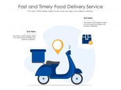 Fast and timely food delivery service infographic template