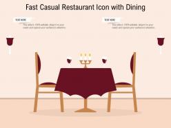 Fast Casual Restaurant Icon With Dining