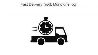 Fast Delivery Truck Monotone Icon In Powerpoint Pptx Png And Editable Eps Format