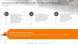 Fast Food Business Plan Assessing Target Customer Profile For Fast Food Business BP SS