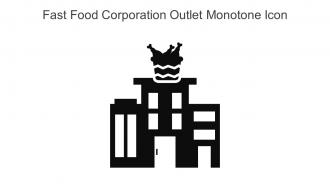 Fast Food Corporation Outlet Monotone Icon In Powerpoint Pptx Png And Editable Eps Format