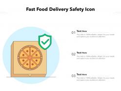 Fast food delivery safety icon