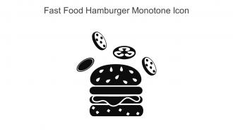 Fast Food Hamburger Monotone Icon In Powerpoint Pptx Png And Editable Eps Format
