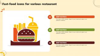 Fast Food Icons For Various Restaurant