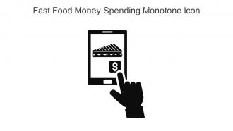 Fast Food Money Spending Monotone Icon In Powerpoint Pptx Png And Editable Eps Format