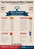 Fast food restaurant menu template presentation report infographic ppt pdf document
