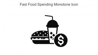 Fast Food Spending Monotone Icon In Powerpoint Pptx Png And Editable Eps Format