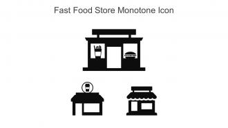 Fast Food Store Monotone Icon In Powerpoint Pptx Png And Editable Eps Format