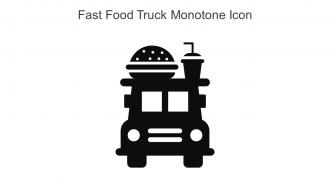 Fast Food Truck Monotone Icon In Powerpoint Pptx Png And Editable Eps Format