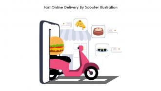 Fast Online Delivery By Scooter Illustration