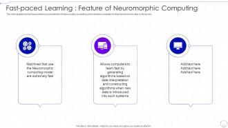 Fast Paced Learning Feature Of Neuromorphic Computing Neuromorphic Computing IT